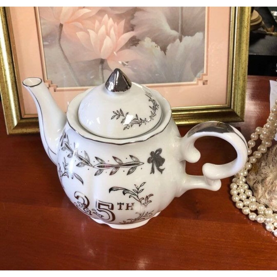 Lefton 25th Anniversary Musical Teapot Bone China Teapot Etsy