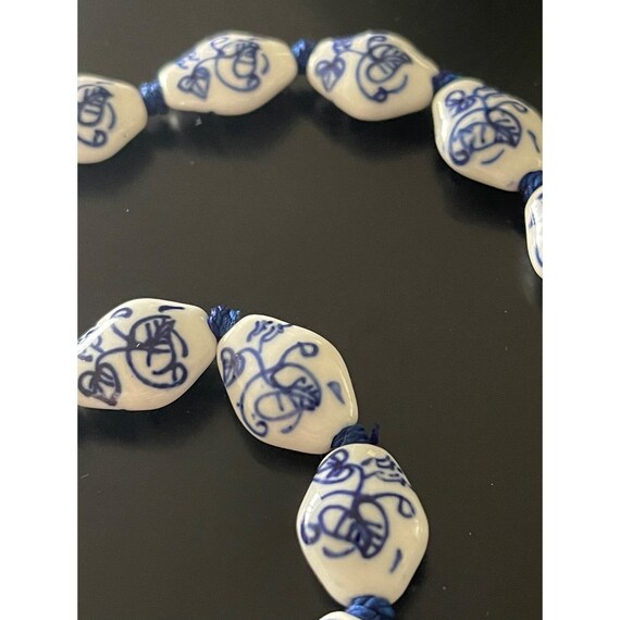 Vintage Chinese Large Porcelain Bead Necklace - image 6