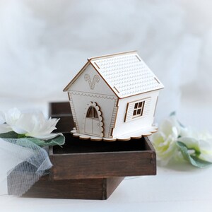 Colección navideña Casa de jengibre 3D – Tablero aglomerado decorativo cortado con láser