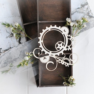 Steampunk Collection – Frame 10 – Decorative laser cut chipboard