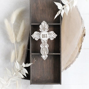 First Holy Communion 2D Cross – 32 – Chipboard décoratif découpé au laser