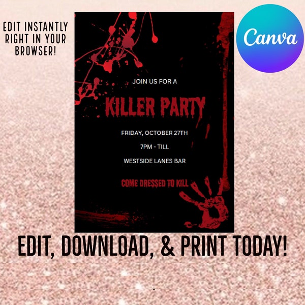 Killer Halloween Party Invite