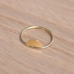 Rising Sun ring small //solid 14K gold ring. engagement ring. circle ring 585 gold. Sterling silver ring. dainty stacking ring. solid gold image 1