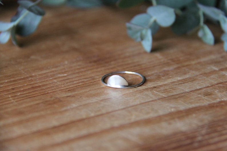 Rising Sun ring small //solid 14K gold ring. engagement ring. circle ring 585 gold. Sterling silver ring. dainty stacking ring. solid gold image 7