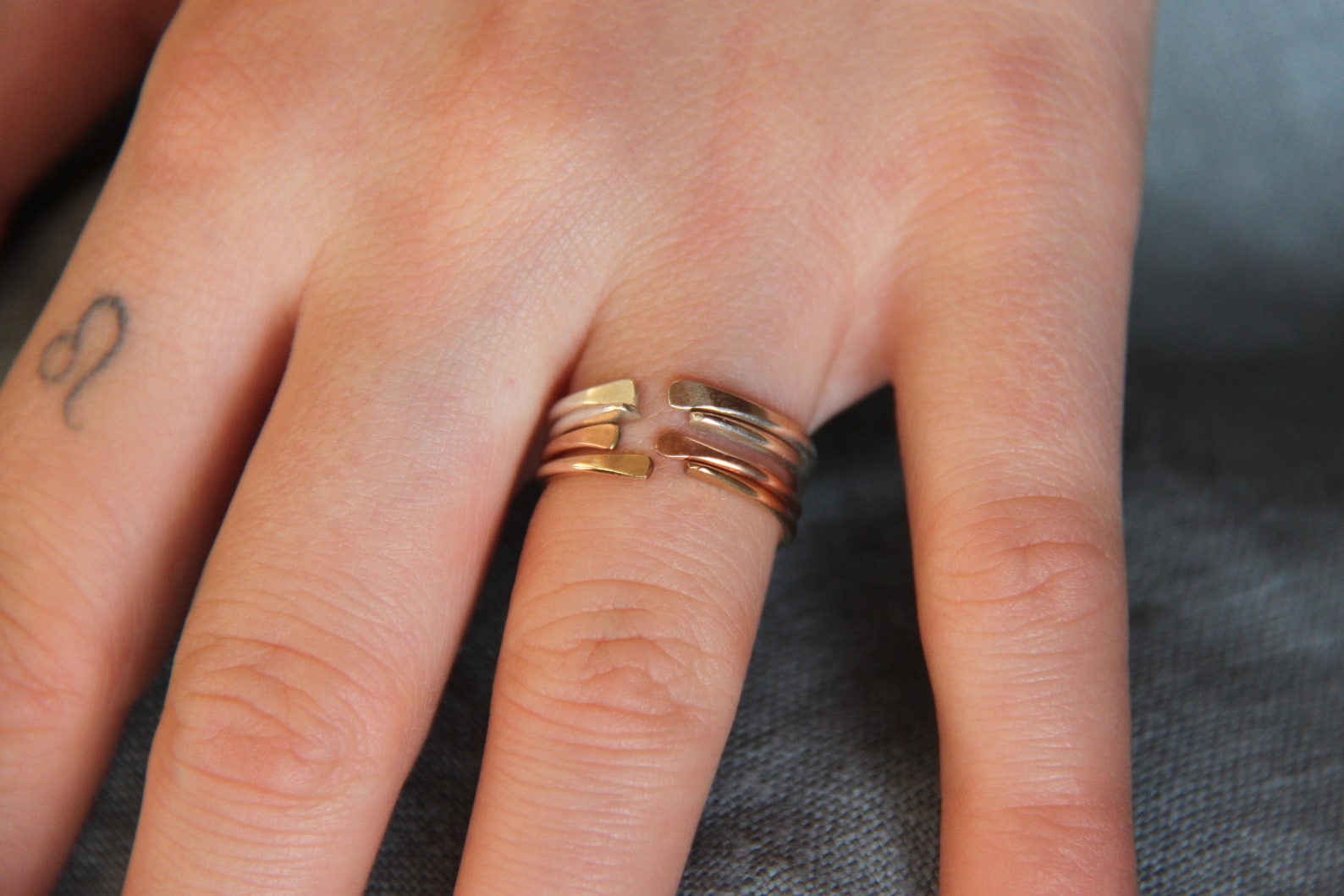 Stacking Ring Set Mix and Match Rings Mixed Metal Rings Etsy