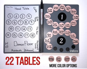 Seating Chart Planner 22 Tables - Wedding - Seating Arrangements - Assigned Seating
