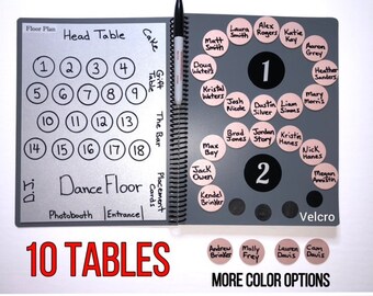 Seating Chart Planner 10 Tables - Wedding - Seating Arrangements - Assigned Seating
