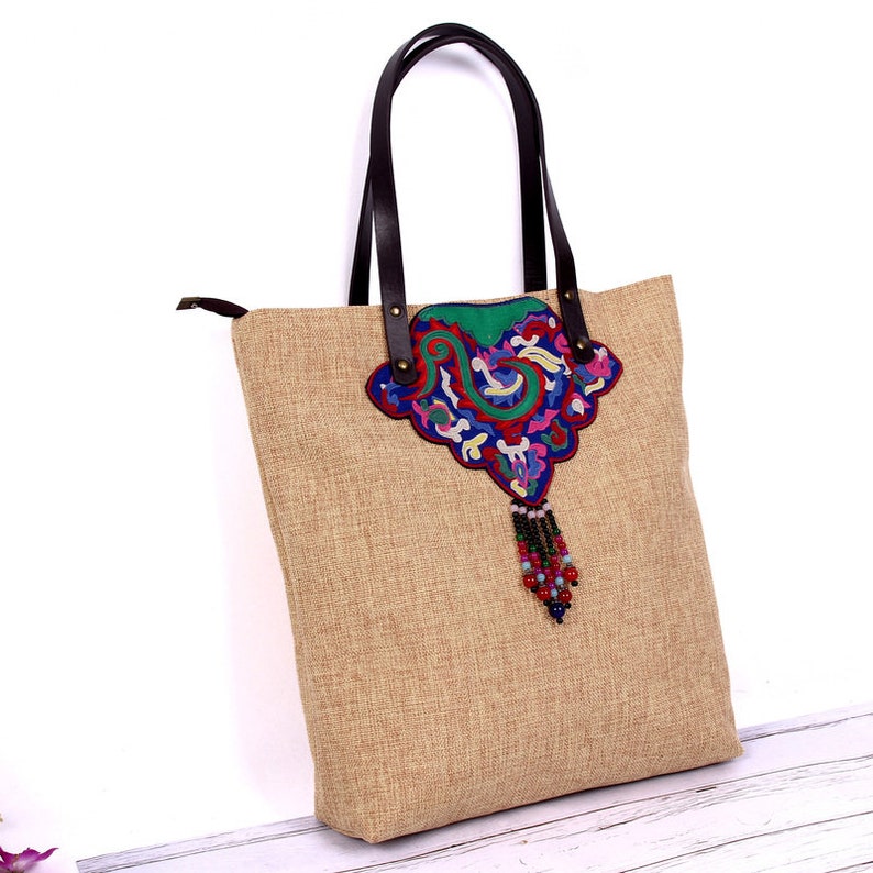 Embroidery Tote Bag/hand Made Bag/casual Bags/fashion Etsy