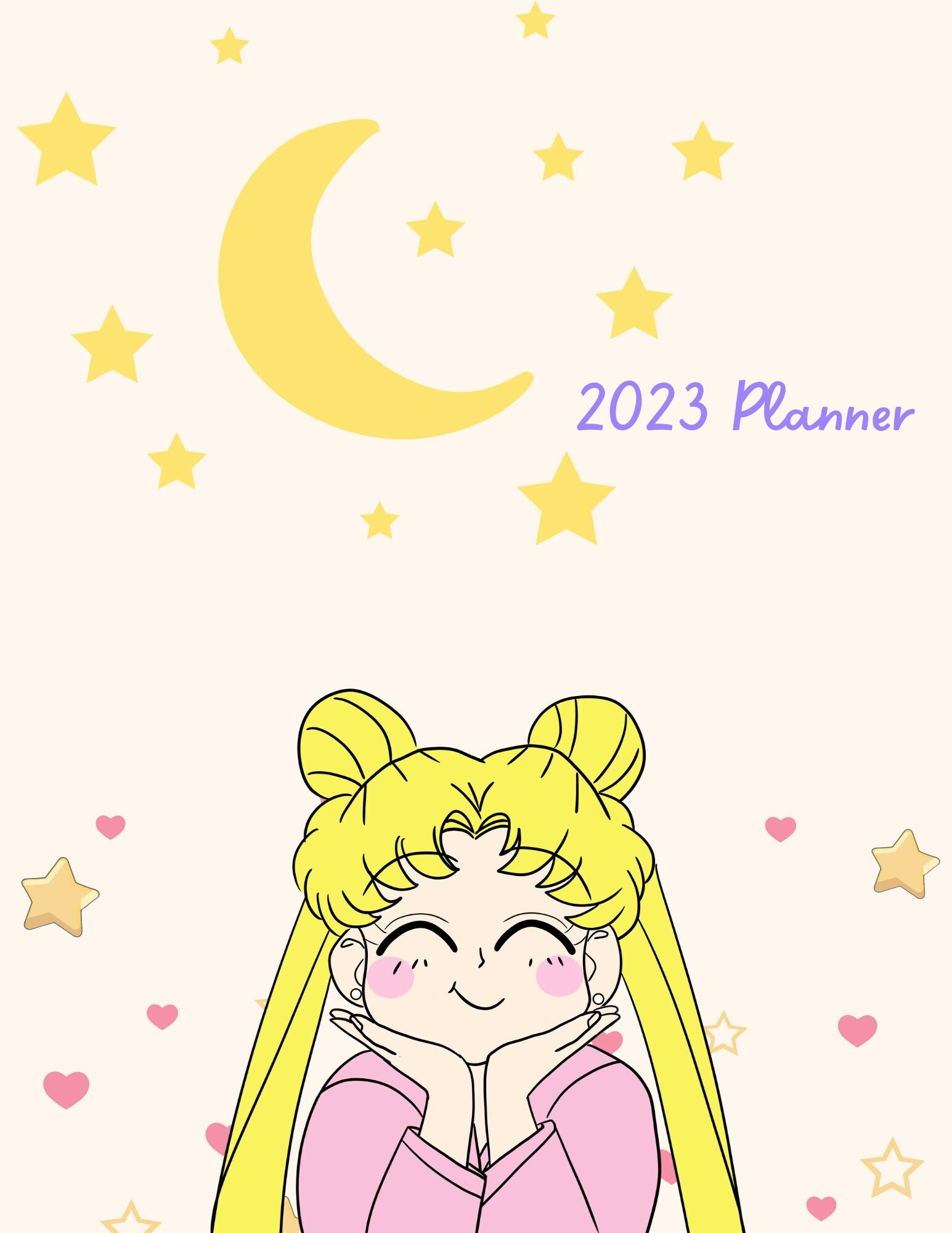 2023 Sailor Moon Printable Planner Pages Calendar Anime - Etsy