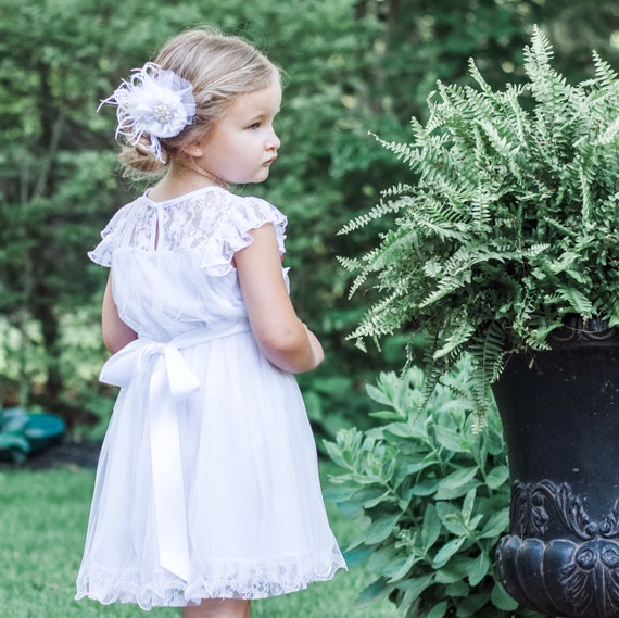 Chiffon flower girl dress deals