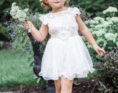 The Original Charlotte - Ivory, Lace, Chiffon Flower Girl Dress, made for girls, toddlers, ages 1T, 2T,3T,4T, 5T, 6, 7, 8, 9/10, 11/12,13/14
