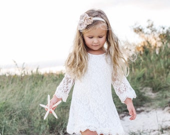 Toddler White Lace Dress