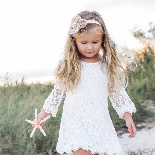 The Chloe - Flower Girl Lace Dress, Birthday Dress made for girls, toddlers, infants, ages 1T, 2T,3T,4T,5T,6, 7, 8, 9/10, 11/12,13/14