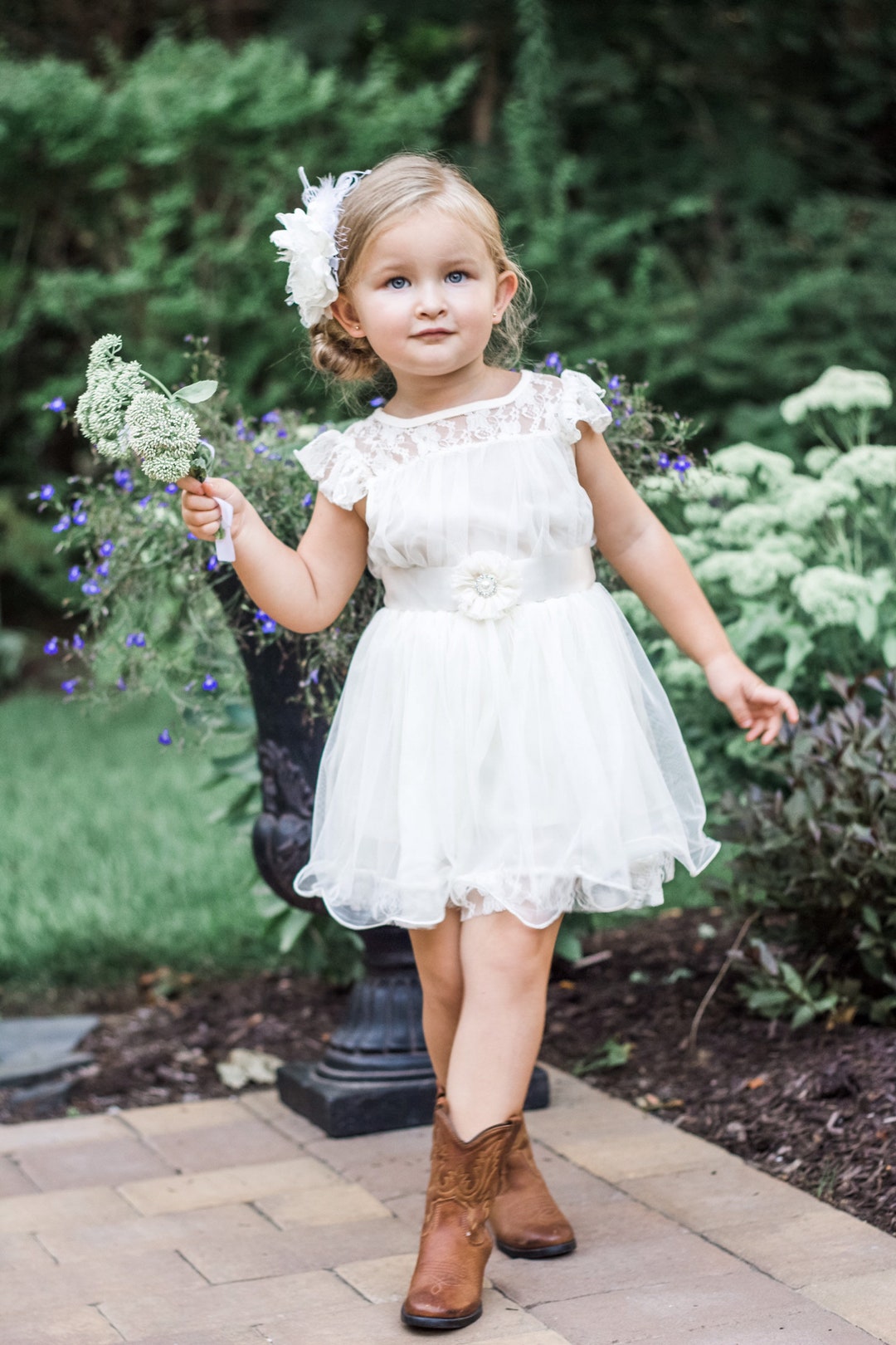 The Original Charlotte Flower Girl Dress Ivory, Lace Toddler Dress Made ...