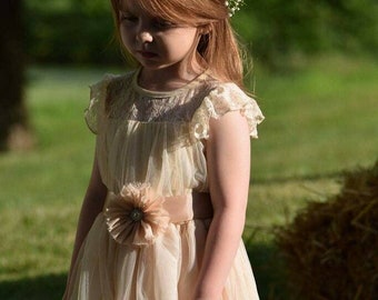 Charlotte flower girl dress ivory flower girl dress girls lace dress lace dress toddler lace dress boho girl dress flower girl dress lace