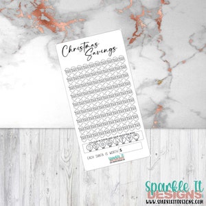 CHRISTMAS Savings Challenge - A6 Printable PDF Herunterladbar - Minimal Design - Budget, Sinking Funds, Savings,
