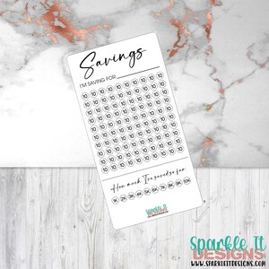 Tattoo Savings Challenge - A6 Printable PDF Downloadable - Minimal Design - Budget, Sinking Funds, Savings,