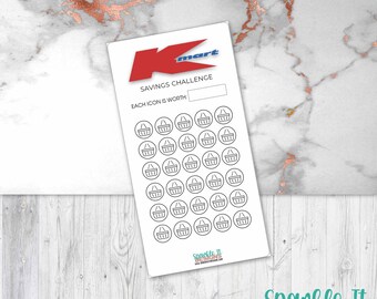 KMART Savings Challenge - A6 afdrukbare PDF downloadbaar - minimaal ontwerp - budget, zinkende fondsen, besparingen,