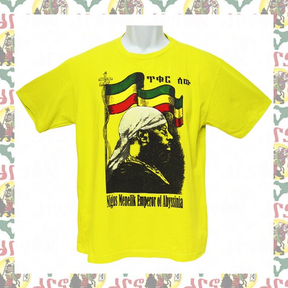 Emperor Menelik Ii T Shirt Xl Made In Ethiopia Roots Reggae Etsy France