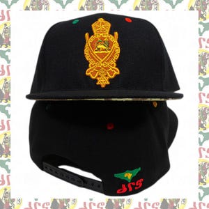 Jah Army [drs] Embroidered Snapback Cap roots reggae rastafari africa soundsystem
