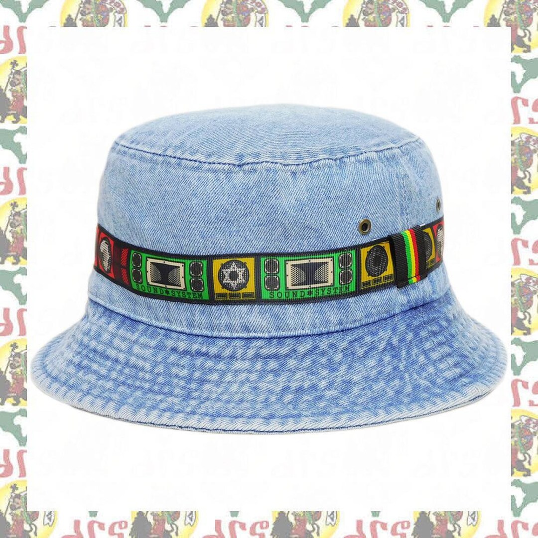 Grosgrain Ribbon [drs] Bucket Hat (rasta Reggae Ethiopia Dub Handmade ...