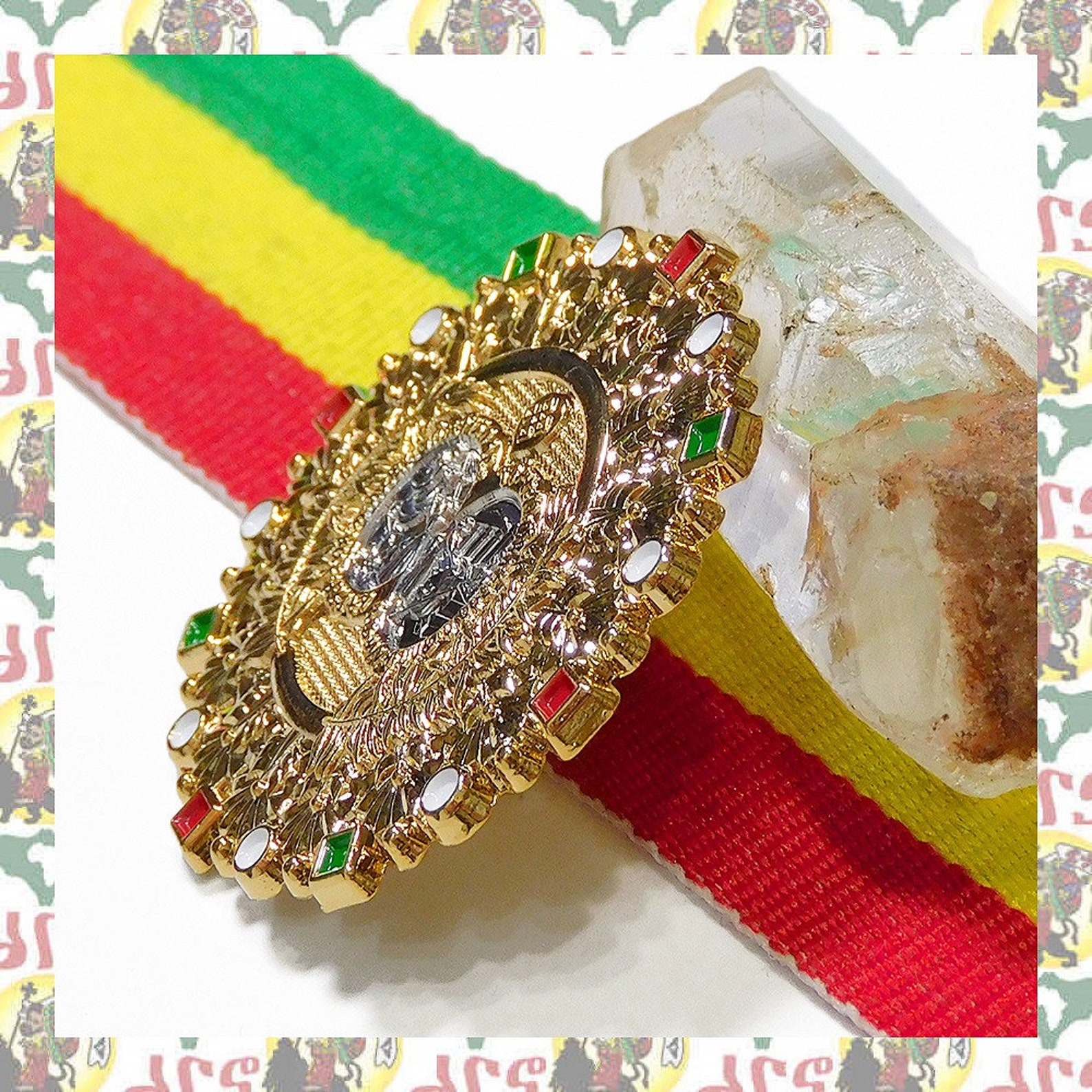 Order of Solomon's [drs] 2D/3D Pins Badge (roots Reggae, Rastafari ...