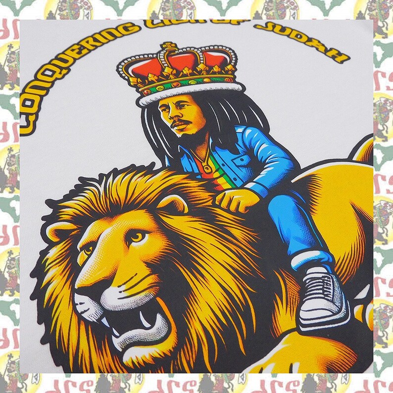 Kids T-shirts drs a38/ Children's Tee Lion of Judah Reggae Jah Rastafari Ethiopia Jamaica image 2