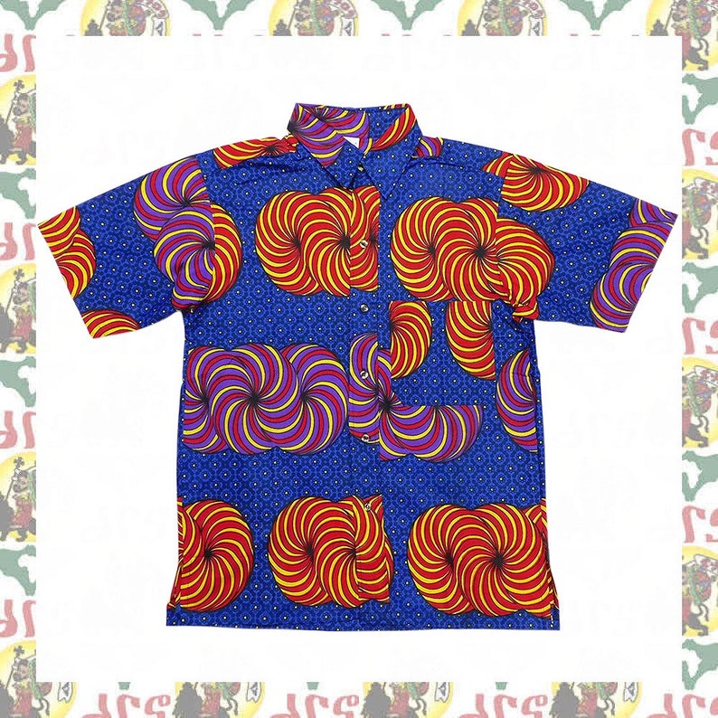 African Fabric Shirts Size-M African wax image 1