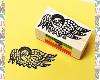 ETHIO-ANGEL[drs] Rubberstamp Ethiopia Reggae Roots Dub Rastafari Lion of Judah Haile Selassie