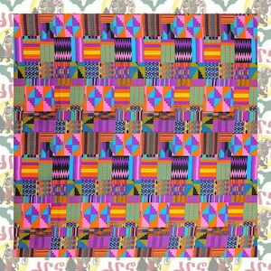african fabric / 180cm/1.97yards / 100% Cotton / f39 / Ankara Fabric, Mudcltoth Print, Kente Print,