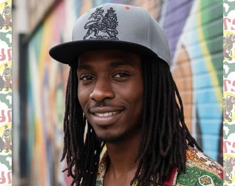 Gorra bordada Jah Lion of Judah [drs], estilo reggae, rastafari, África, Soundsystem