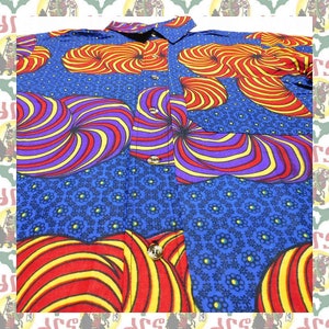 African Fabric Shirts Size-M African wax image 5