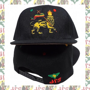 Lion of Judah [drs] Embroidered Snapback Cap roots reggae rastafari africa soundsystem