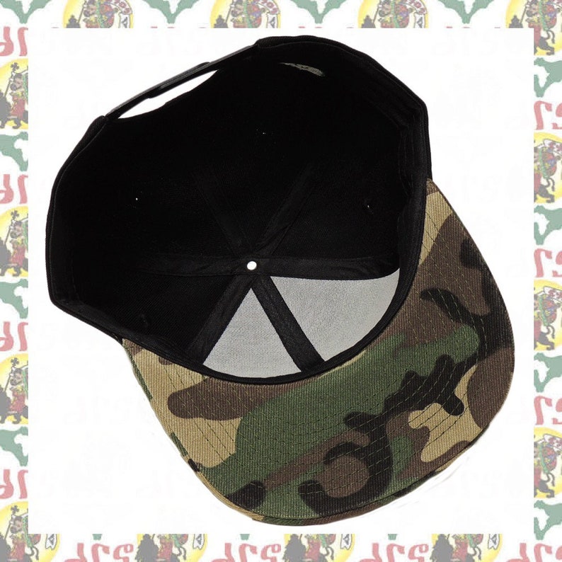 Embroidered Snapback Cap roots reggae rastafari africa soundsystem IHS Haile Selassie I drs
