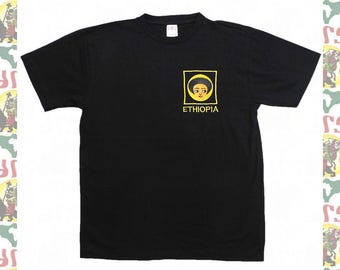 Ethiopia T-Shirt L [Made in ETHIOPIA] (roots reggae dub Rastafari Africa Ethiopia Jamaica )