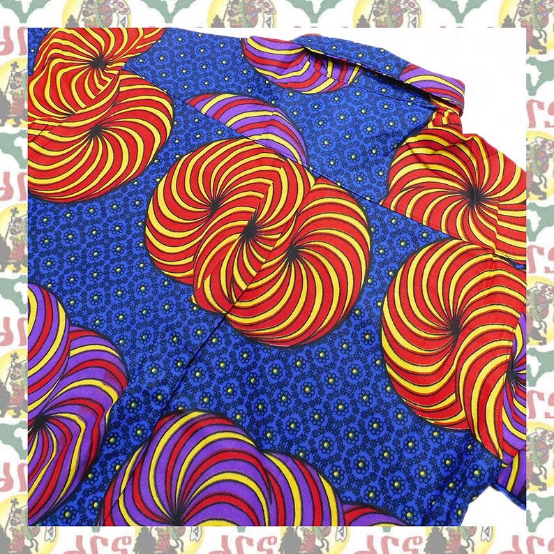 African Fabric Shirts Size-M African wax image 6