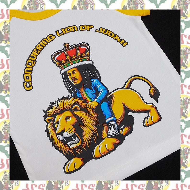 Kids T-shirts drs a38/ Children's Tee Lion of Judah Reggae Jah Rastafari Ethiopia Jamaica image 3