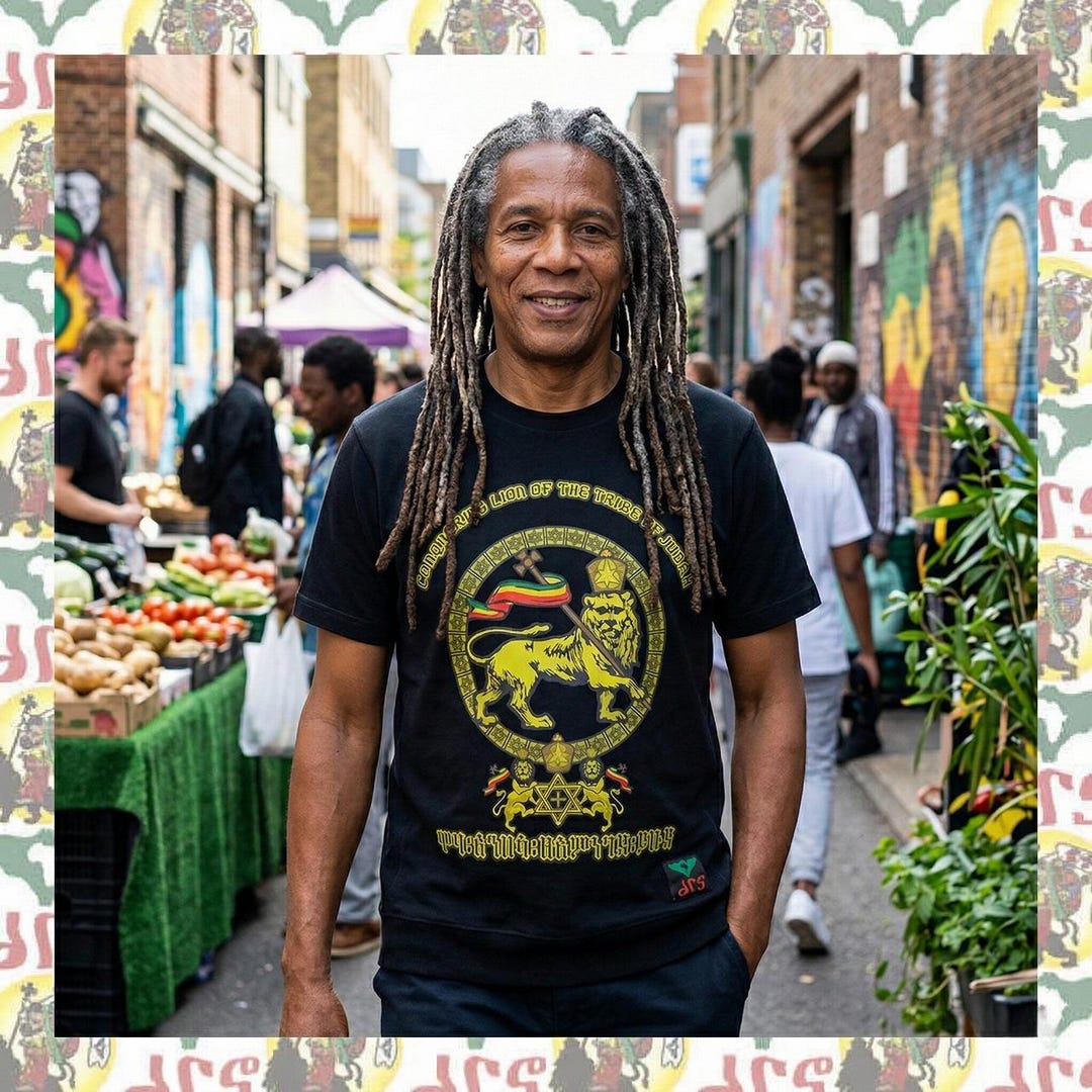 Heavy Weight T-shirt 7.1oz [drs] Lion of Judah (rasta Reggae Ethiopia ...
