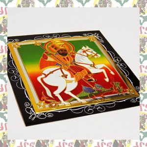 Metal Art Sticker -The Warth of JAH (roots reggae dub rastafari africa ethiopia jamaica haile selassie i)