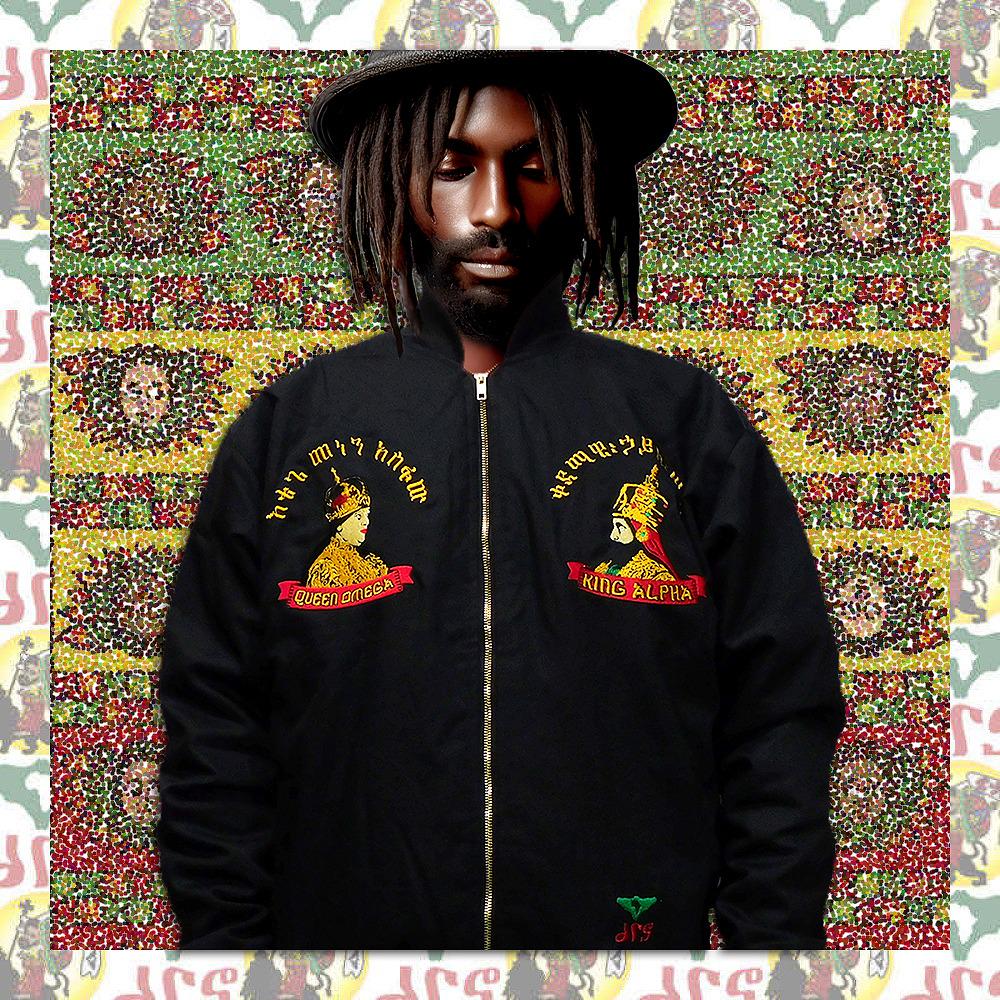 King Alpha and Queen Omega [drs] Embroidery Bomber Jacket Rastafari ...