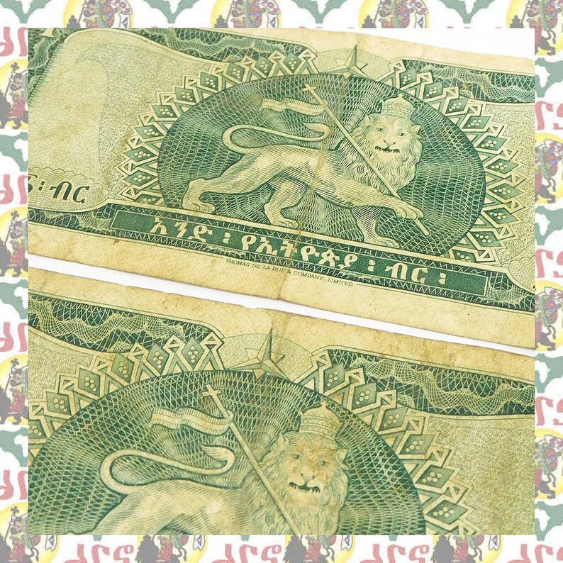 One Ethiopian National Bank Of Ethiopia Dollar Bill With Halie Etsy