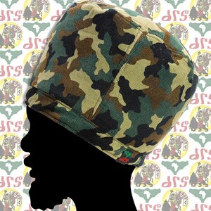 drs [Storlek M/59 cm - 64 cm] Vändbar Marshall-stil Rasta Crown Hat Roots Dub Reggae Jamaica Afrikanskt tyg Etiopien Dreadlocks