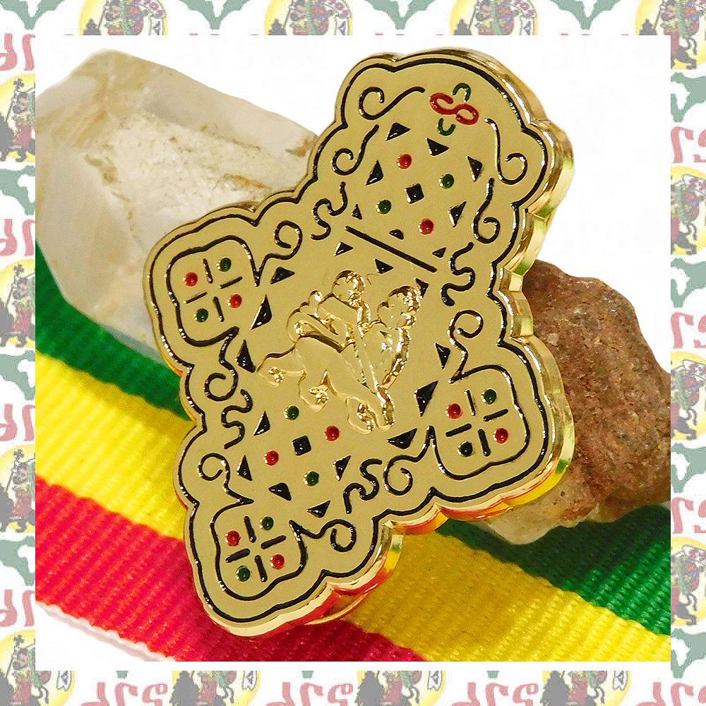 Ethiopian Cross [drs] 2D/3D Pins Badge (rasta Reggae Ethiopia Africa ...