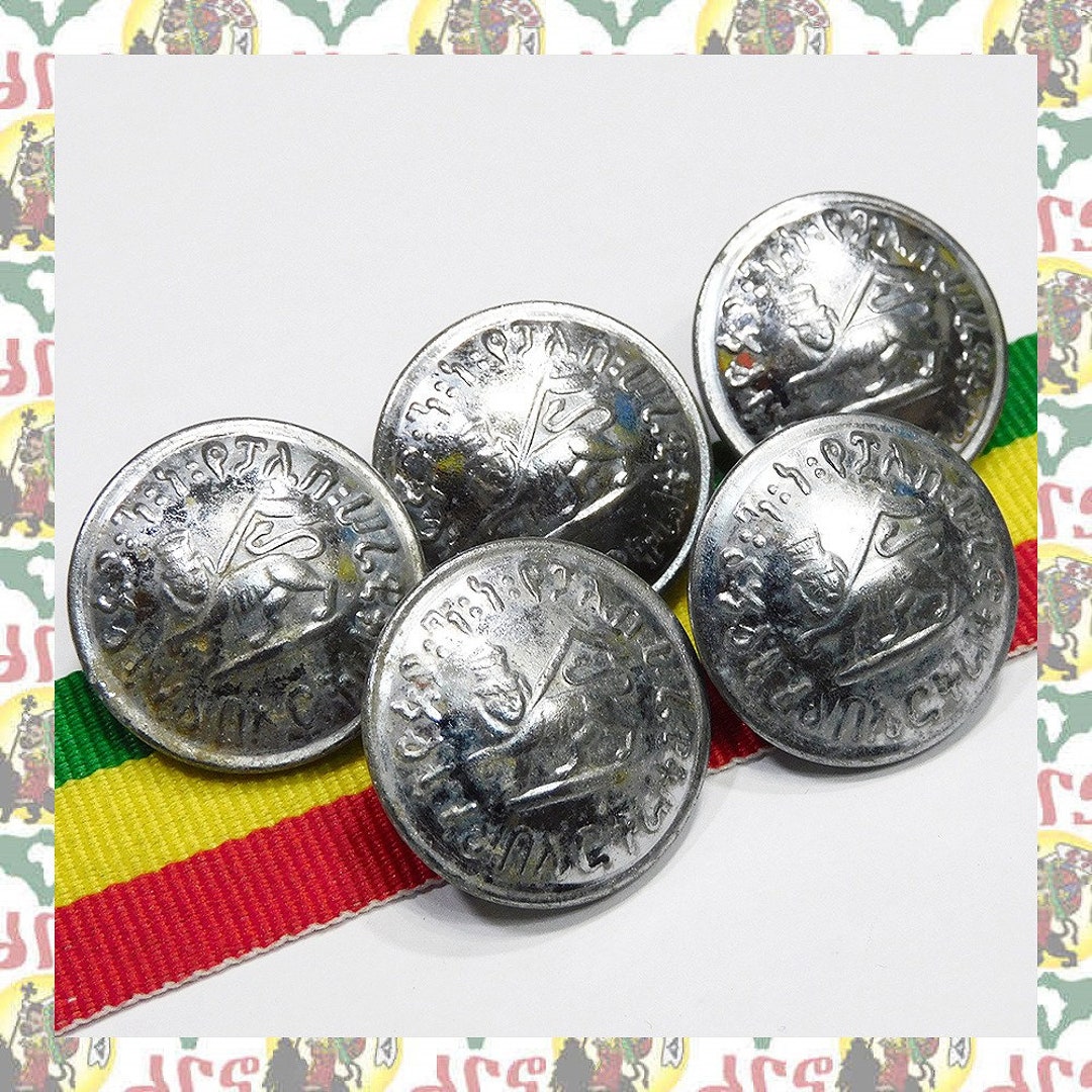 Haile Selassie I Lion of Judah Button 5pcs A86 / Ethiopia Africa ...