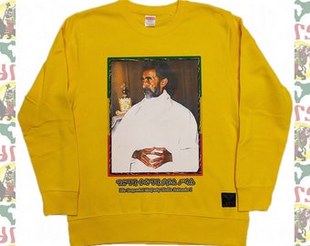 Haile Selassie I [drs] Sweatshirts 9.3oz Set-in Ärmel (Reggae Roots Dub Ethiopia Rastafari Afrika Jamaika drs)