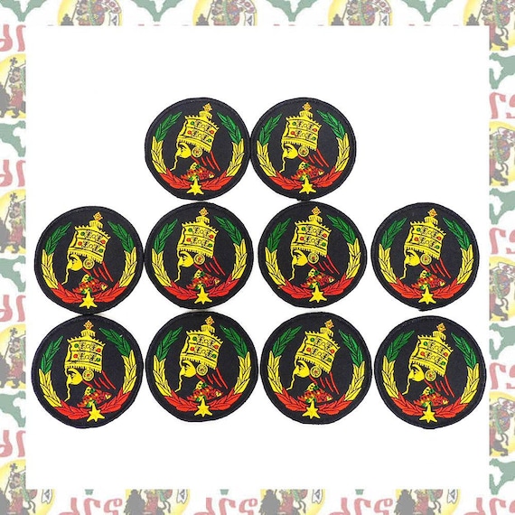 Rastafari Lion Patch - Reggae Ethiopia Backpack Patch With Rasta Colors