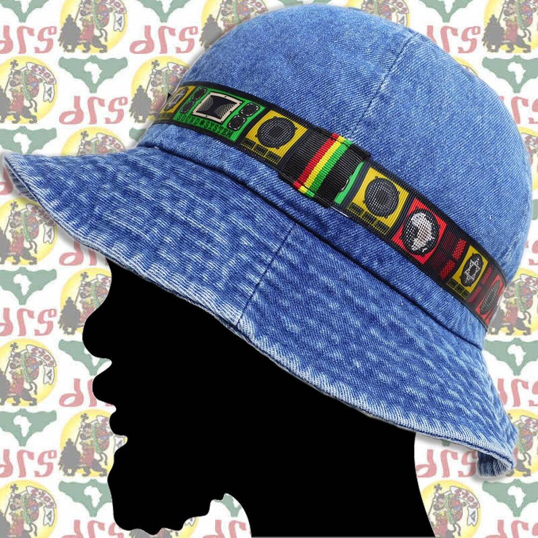 Grosgrain Ribbon [drs] Metro Hat A67 (rasta Reggae Ethiopia Dub ...