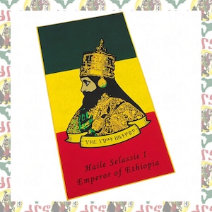 drs / Löwe von Jejuda Gestickte Wanddekoration mit Fransen Haile Selassie I Reggae Jah Rasatafari Äthiopien