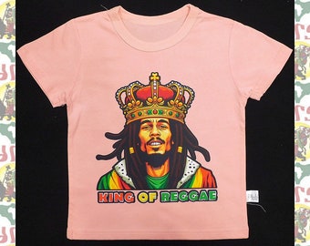 Kids T-shirts drs  a33/ Children's Tee Lion of Judah Reggae Jah Rastafari Ethiopia Jamaica