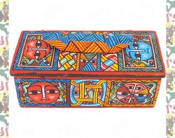 Ethiopian Wooden Box Art (roots reggae dub rastafari africa ethiopia jamaica haile selassie i)